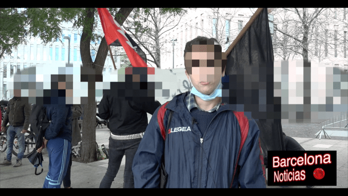 representante de la cnt de barcelona criticando la detención ilegal de uno de los compañeros