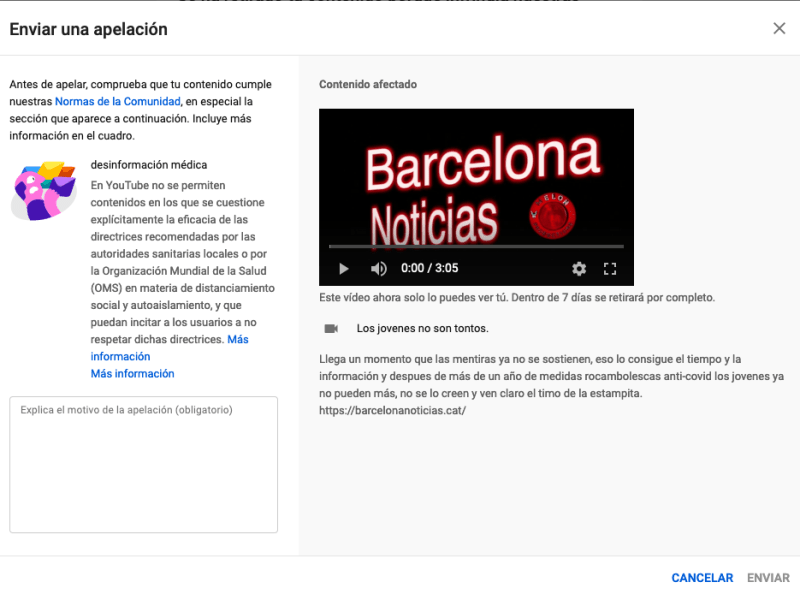 Censura de YouTube, se acabo la&nbsp;libertad…