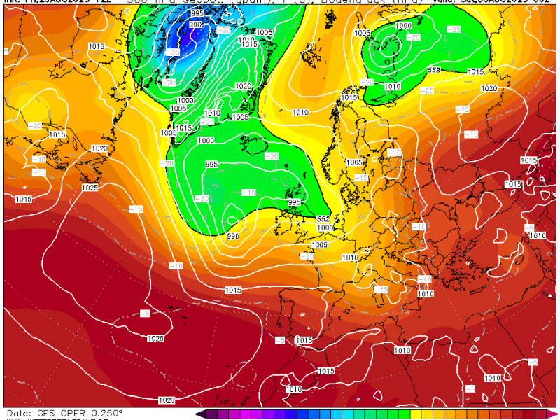 La previsión finde 30 de agosto de&nbsp;2025.