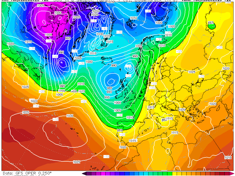 La previsión miércoles 3 de Diciembre de&nbsp;2025.