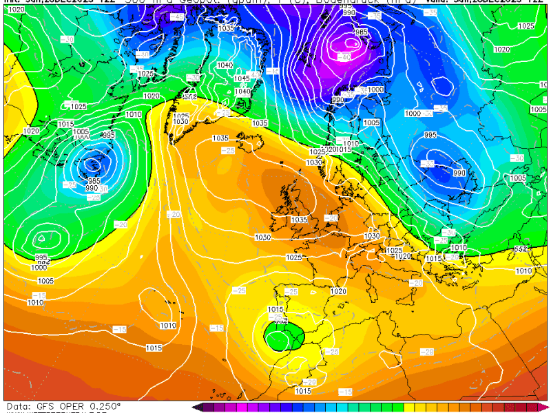 La previsión lunes 29 de Diciembre de&nbsp;2025.