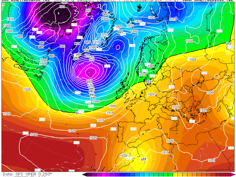 La previsión jueves 18 de Diciembre de&nbsp;2025.