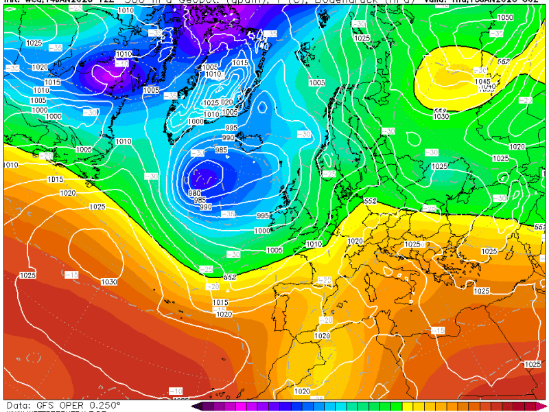 La previsión jueves 15 de Enero de&nbsp;2026.