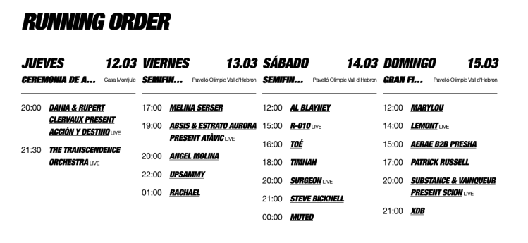 horarios festival mostra 2026