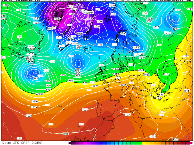 La previsión lunes 23 de febrero de&nbsp;2026.