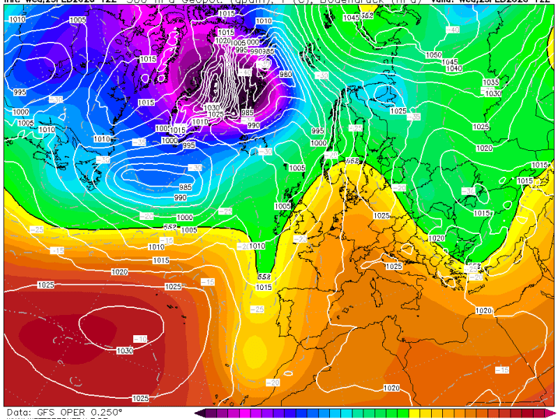 La previsión jueves 26 de febrero de&nbsp;2026.