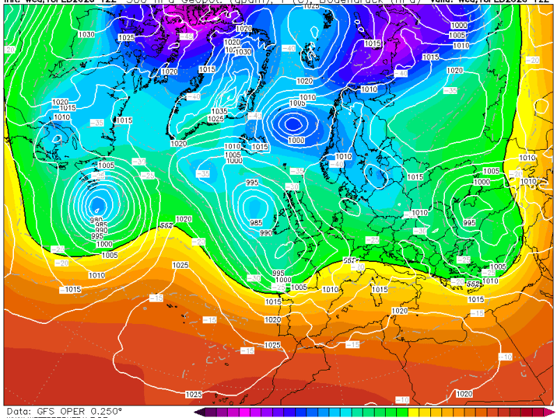 La previsión jueves 19 de febrero de&nbsp;2026.