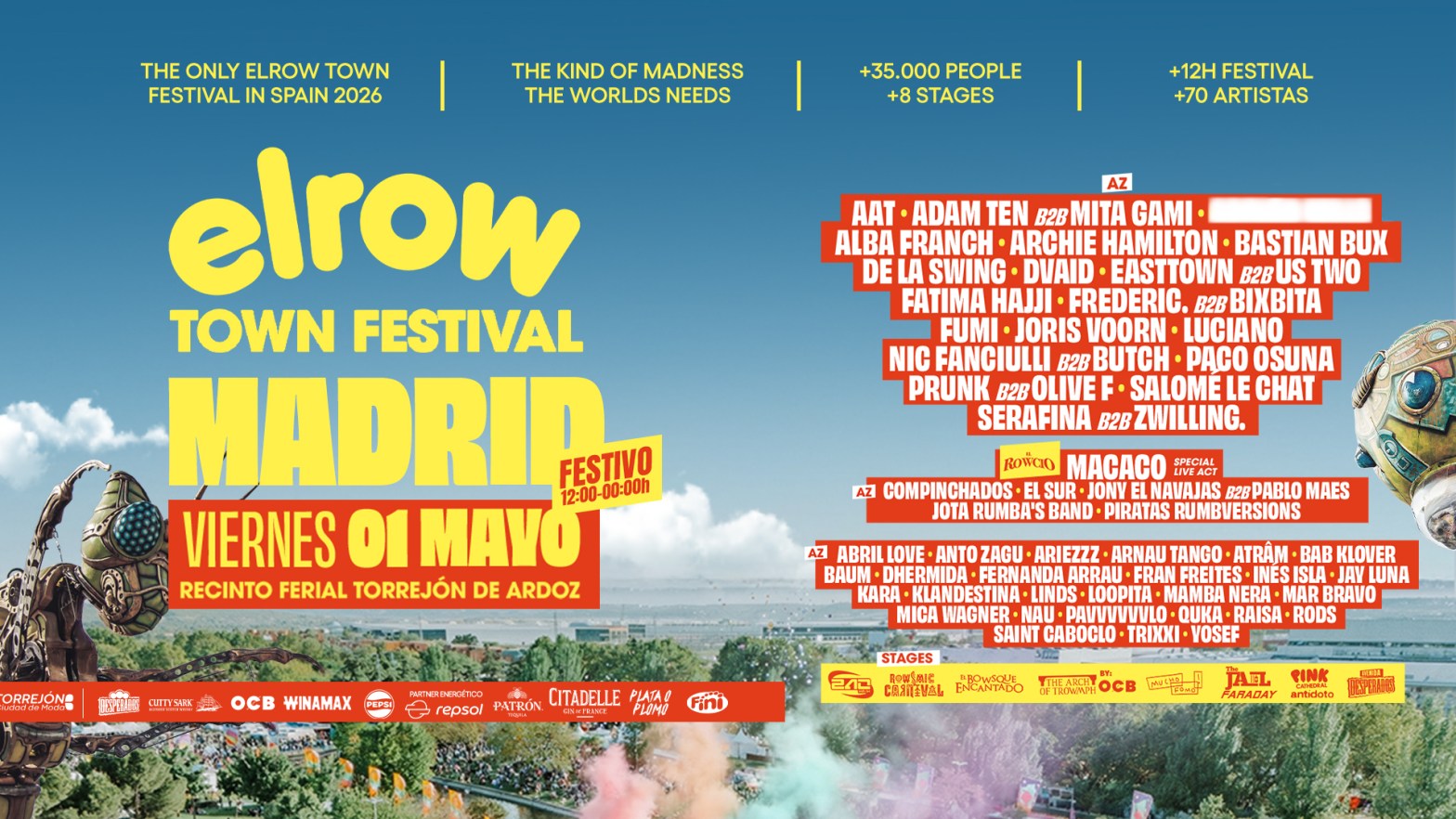 elrow town madrid barcelona noticias