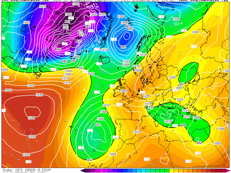 La previsión jueves 19 de marzo de&nbsp;2026.