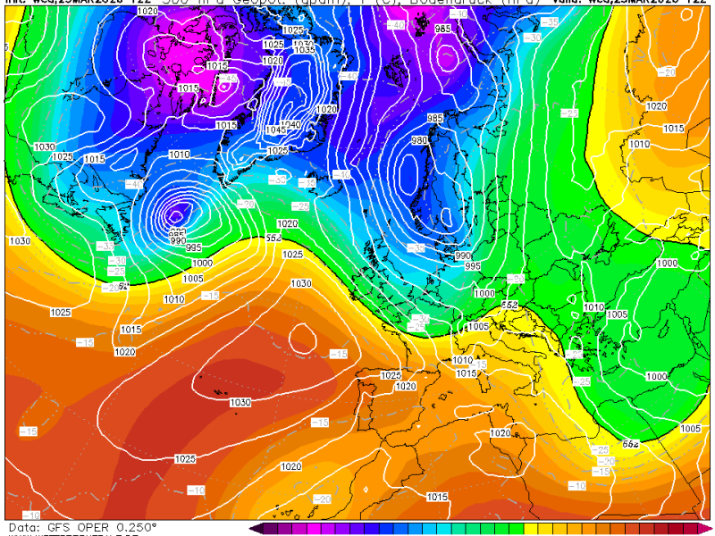 La previsión jueves 26 de marzo de&nbsp;2026.