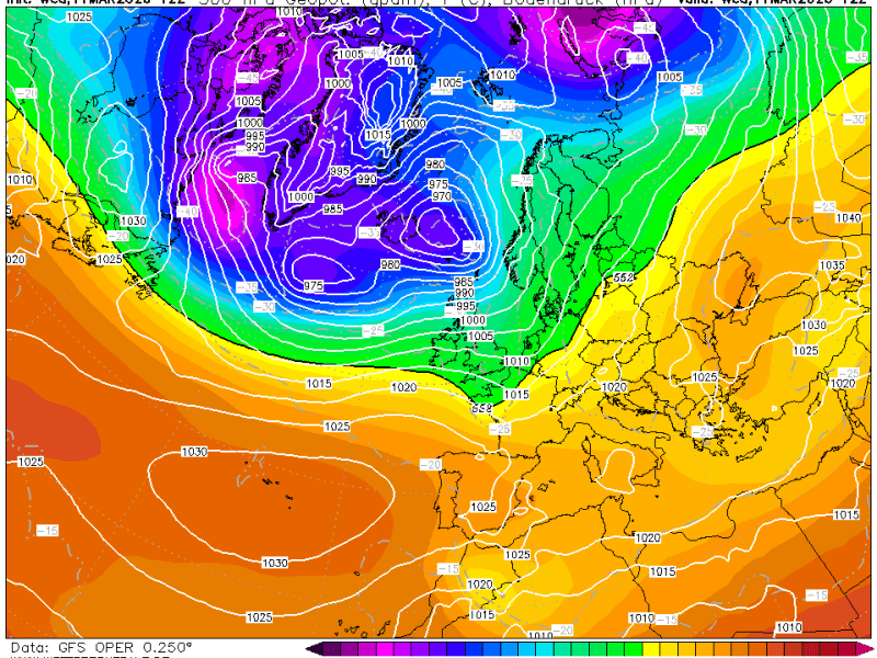 La previsión jueves 12 de marzo de&nbsp;2026.