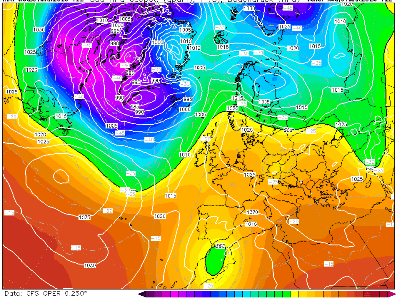 La previsión jueves 5 de marzo de&nbsp;2026.