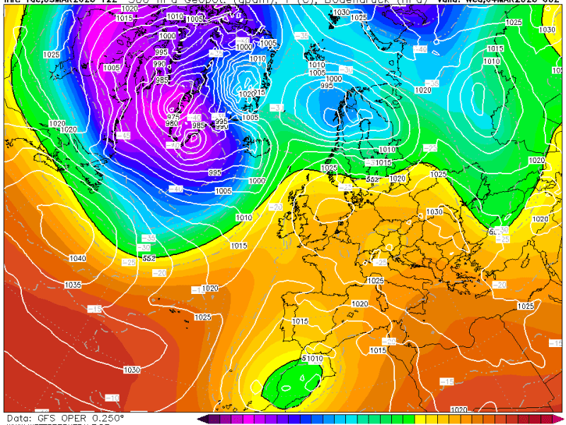La previsión miércoles 4 de marzo de&nbsp;2026.